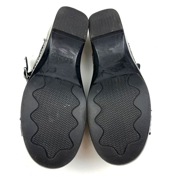 Dansko Sela Black Patent Leather Comfort Slide Sandals size 9.5 - Picture 7 of 8
